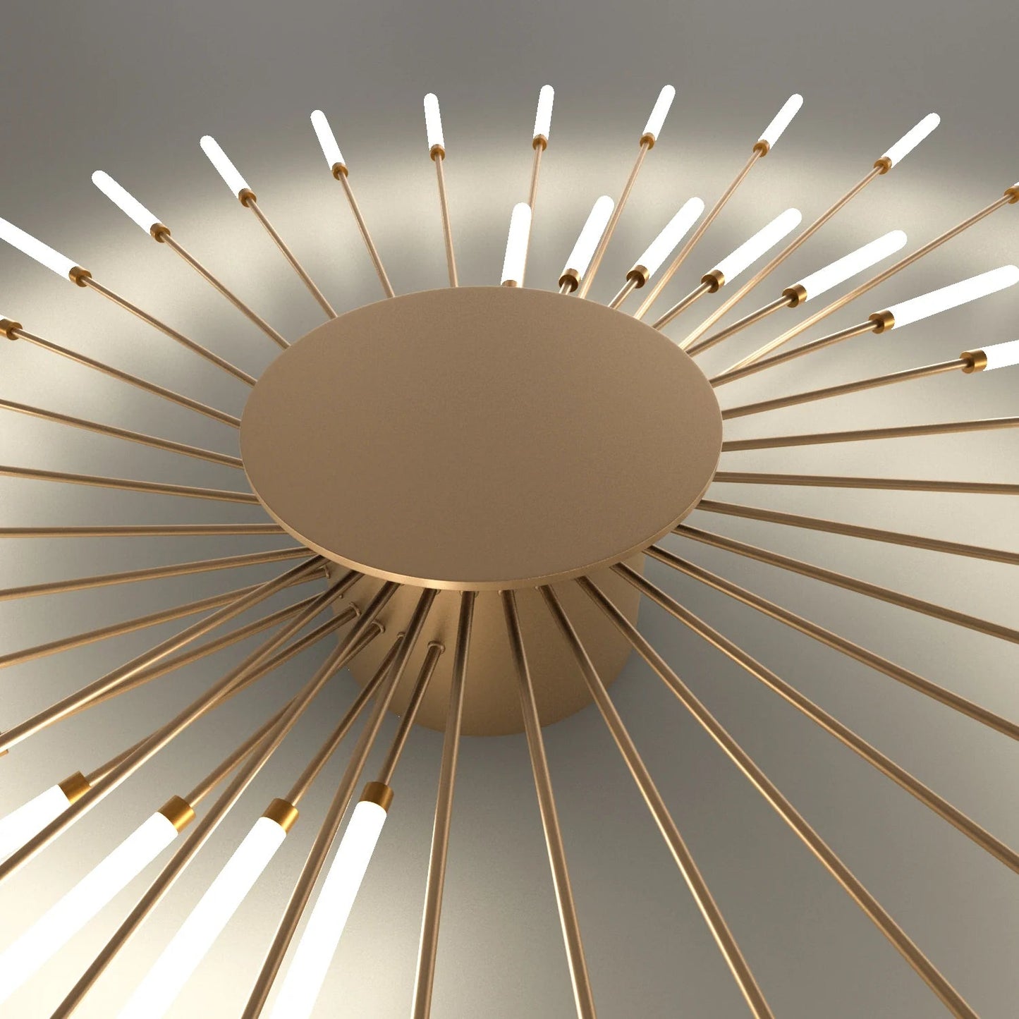 Lowry Flush-Mount Ceiling Light Fireworks, Black/Gold, Living Room